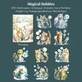 Play Kitten series PET cat stickers with shell light effect and bubble designs - Magic Bubbles