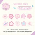Pink heart and star washi tape stickers set for DIY journaling and scrapbooking - Twinkle Twinkle