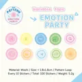 Expression Party washi paper stickers with 10 macaron emoji designs for DIY journals - Expression Party