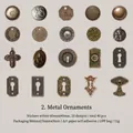 Vintage Bronze Aufkleber für Scrapbooking mit 40 Retro Metallmotiven im Set - Metallschmuck