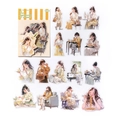 Girl theme decorative sticker set in warm watercolor style with sunset yellow tones - Sunset Glow