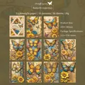 Papel artesanal vintage de mariposa y girasol para scrapbooking, pack de 30 hojas - Girasol y Mariposa