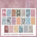 Set de papel vellum estilo barroco vintage con 20 diseños de encaje y flores - Elegancia de Barlow