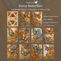 Kit de papel vintage de mariposas 3D con 30 hojas para diario y collage creativo - Mariposa del Bosque