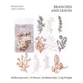 Papel de encaje botánico vintage con motivos de hojas para scrapbooking, pack de 10 - Branches and Leaves