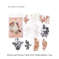 DIY Blumen und Schmetterling Spitze Papier Set mit 10 Vintage Deko-Blättern - Schmetterlingsblumenangelegenheiten