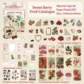 Kit de scrapbooking vintage Belina's Afternoon Tea con 100 pegatinas retro fresa - Ilustración de Bayas Dulces