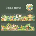 Ruban PET thème contes de fées avec renards, lapins et maisons de campagne cosy - Maison des Animaux