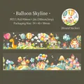Nastro PET Balloon Skyline per scrapbooking con illustrazioni acquerello 40mm x 2m - Cielo di Palloncini