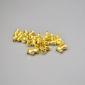 Chiusure per orecchini in rame placcato oro con silicone per fissaggio di perno - Stile Proiettile (Esterno Rame Placcato Oro Interno Silicone)
