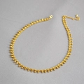 Minimalist gold brass water drop pendant necklace with elegant vintage adjustable chain - Gold