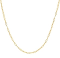 Girocollo a catena paperclip placcato oro con maglie rettangolari dal design minimalista - Maglia Piccola Classica Oro