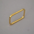 Minimalistischer vergoldeter Messing-Armreif in Rechteckform für Damen poliert - Gold Geometrisch Rechteckig