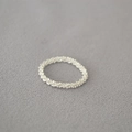 Minimalistischer strukturierter Silberring mit funkelnder körniger Oberfläche - US 8 / Silber