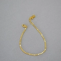 Bracelet minimaliste en plaqué or avec maillons disques ronds et fermoir mousqueton réglable - Doré
