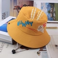 Chapeau de soleil jaune pour enfants avec oreilles de lapin 3D et cordon de serrage réglable - Taille Unique 54cm / Jaune mangue