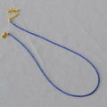 Collana girocollo minimalista retrò francese in perline turchesi con chiusura dorata regolabile - Lapislazzuli
