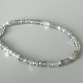 Bracciale retrò con perle sfaccettate in labradorite grigia e accenti argentati - Stile Labradorite Grigio Scuro (款2)