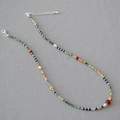 Collana vintage francese con lapislazzuli, turchese e perle d'acqua dolce per donna - Stile 1