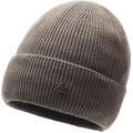 Bonnet en maille côtelée marron élégant avec écusson triangulaire pour les sports d'hiver - Élastique 56-59cm / Kaki Avec Étiquette Triangulaire