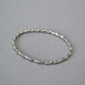 Minimalist gold-plated bamboo joint stretch bracelet with elegant Chinese style design - White Gold