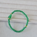 Bracciale di perle di agata verde con ciondolo a zucca e accenti dorati eleganti - Agata verde