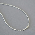Collana di perle barocche in ottone dorato con finitura di chicchi di riso in argento lucido - Collana / Collana Argento