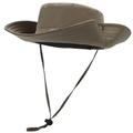 Khaki wide brim sun hat with adjustable chin strap and side buttons for outdoor activities - One Size 58cm / Light Khaki