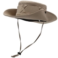 Khaki wide brim outdoor hiking sun hat with adjustable chin strap and side snaps - One Size 58cm / Light Khaki