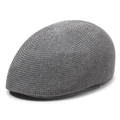 Breathable dark grey mesh beret cap with ventilated knit texture for outdoor sun protection - Adjustable 57-59 / Gray