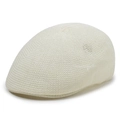 Creamy white breathable mesh newsboy cap made of lightweight woven fabric for summer - Adjustable 57-59 / Off White