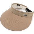 Damen Sonnenhut mit breiter Krempe, Stroh-Textur und verstellbarem Riemen für Sommer - Einstellbar 57-59cm / Khaki