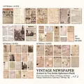Retro scrapbook material pack with 100 sheets of vintage newsprint and letter paper - Old Newspaper Style