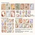Vintage scrapbooking sticker set with floral patterns and butterflies, 100 sheets in various sizes - Spring Matters