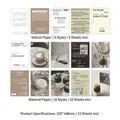 Gentle Love Song set with 15 sheets of vintage INS style decorative paper for journaling - Gentle Love Song