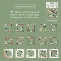 Vintage PET butterfly and frame stickers for scrapbooking and collage, 30 pieces pack - Emerald Green Butterfly