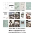 Scrapbook paper set Retro Memories theme with 15 sheets of vellum and art paper - Memory Descends
