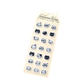 3D felt black cat sticker sheet with cute emotional kitten expressions for journaling - Emotional Kitten