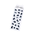 Coal Kitten variant 3D felt cat stickers for scrapbooking with various cute black cat poses - Coal Kitten