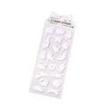 3D felt cream kitten sticker set for scrapbooking, featuring cute white cat illustrations - Creamy Cat