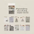 Carta per scrapbooking vintage con bordi bruciati e schizzi di architettura, 30 pezzi - Viaggio Frammentato