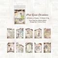 Set di 30 fogli di carta vintage per scrapbooking con bordi bruciati e motivi di violino - Circolazione di Eventi Passati