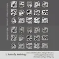 Set di 30 adesivi a farfalla vintage in PET e carta da lucido per scrapbooking - Butterfly Guide