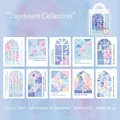Set of 10 PVC butterfly and floral daydream decorative cards in macaron pastel colors - Winter Heart