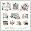 Autocollants PET Victoria Palace avec meubles vintage vert menthe et décor classique - Menthe Douce