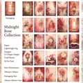 Papier décoratif rose vintage Alice pays des merveilles pour scrapbooking DIY collage - Nuit de Rose