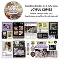 Cinta adhesiva washi con diseño UI de redes sociales y patrones de collage de notas - Copia de Felicidad
