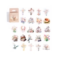 Mo-Card Bouquet Hymn vintage sticker set with floral and cathedral watercolor motifs - Bouquet Hymn