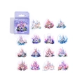 Magic Castle theme boxed scrapbook stickers featuring pastel watercolor building patterns - Magic Castle