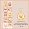 Cinta washi de sellos mariposa rosa y oro, cinta adhesiva decorativa vintage de 25mm - Mariposa Estrella Rosa